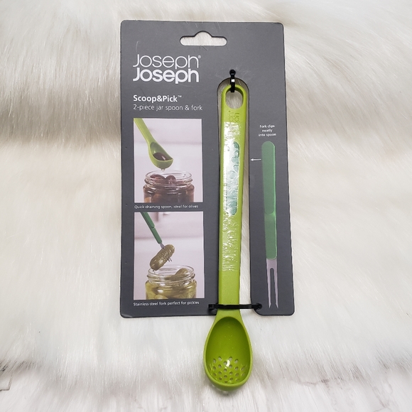 Joseph Kitchen Joseph 2 Piece Jar Spoon And Fork Olive Spoon And